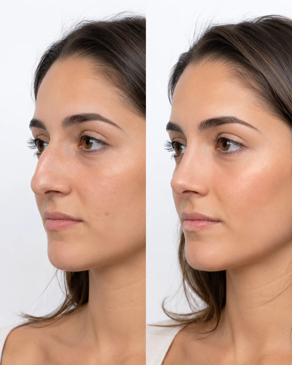 Antes e depois · Caso 1