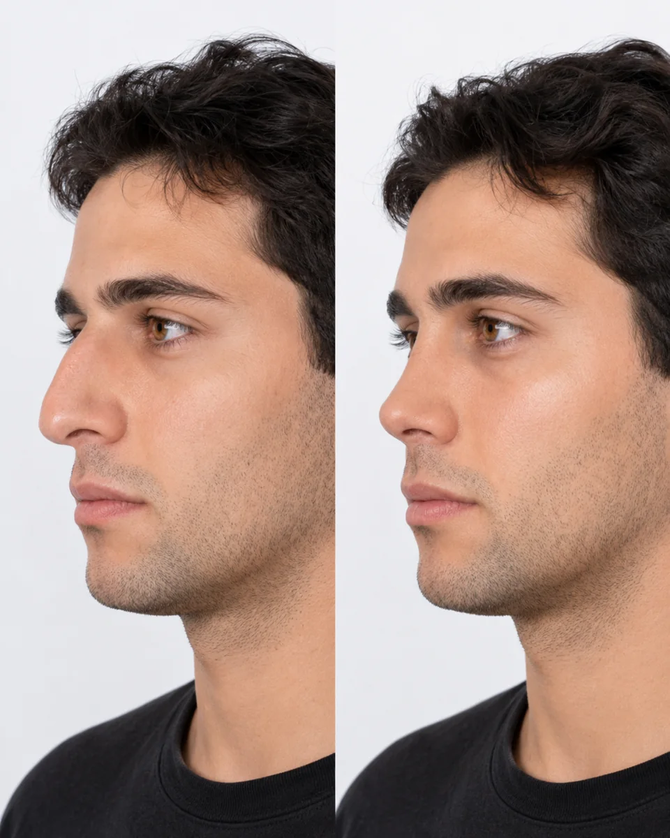 Antes e depois · Caso 3
