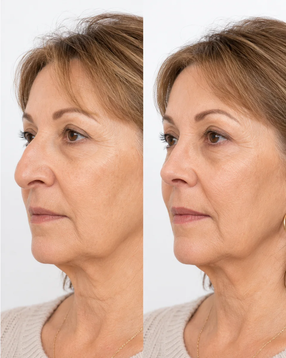 Antes e depois · Caso 6